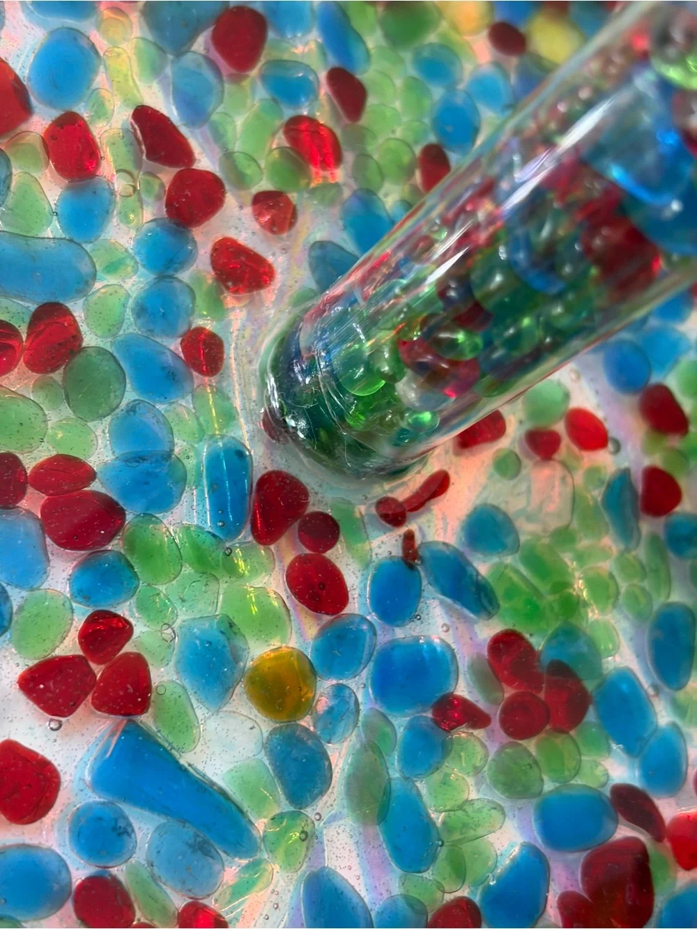 Multicolor Glass Bead Paper Towel Holder - Decorative Home Accent